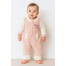 Chicsy Baby Kışlık Tatlı Welsoft Hi Yazılı Nakışlı Fermuarlı Alttan Çıtçıtlı Bebek Tulum