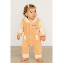 Chicsy Baby Kışlık Tatlı Welsoft Hi Yazılı Nakışlı Fermuarlı Alttan Çıtçıtlı Bebek Tulum