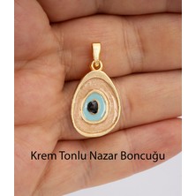 Yıldırım Altın Kaplama Nazar Göz Kolye – Renkli Koruyucu Tılsım Takısı