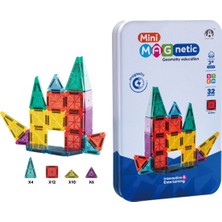Oyuncak Vitrinim Mini Seyahat Tipi Metal Kutulu 32 Parça Magnet Oyun Seti