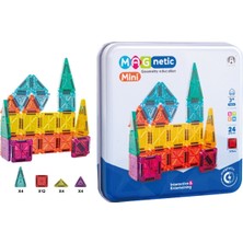 Oyuncak Vitrinim Mini Seyahat Tipi Metal Kutulu 24 Parça Magnet Oyun Seti