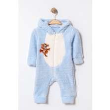 Chicsy Baby Kışlık Tatlı Kaplan Nakışlı Fermuarlı Welsoft Bebek Tulum