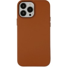 Hsc Bilişim Iphone 13 Kılıf Asya Deri Silikon - Kahverengi