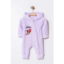 Chicsy Baby Kışlık Tatlı Kız Bebek Welsoft Minnie Mouse Kapüşonlu Fermuarlı Tulum