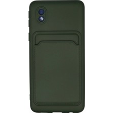 Hsc Bilişim Galaxy A01 Core Kılıf Kelvin Kartvizitli Silikon - Koyu Yeşil