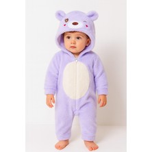 Chicsy Baby Kışlık Tatlı Welsoft Fermuarlı Kapüşonlu Göğüs Detaylı Bebek Tulum