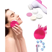 Hsc Bilişim Ikili Cilt Bakım Seti 5 Başlıklı Yüz Temizleme ve Masaj Aleti Canlandırıcı ve Onarıcı