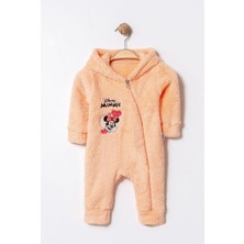 Chicsy Baby Kışlık Tatlı Kız Bebek Welsoft Minnie Mouse Kapüşonlu Fermuarlı Tulum