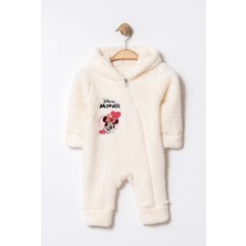 Chicsy Baby Kışlık Tatlı Kız Bebek Welsoft Minnie Mouse Kapüşonlu Fermuarlı Tulum