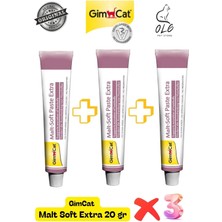3 Adet Gimcat Malt Soft Ekstra 20 Gr. ( Tüy Yumağı Önleme )
