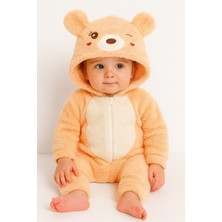 Chicsy Baby Kışlık Tatlı Welsoft Fermuarlı Kapüşonlu Göğüs Detaylı Bebek Tulum