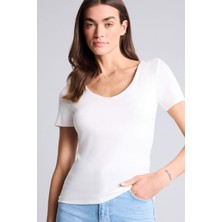 DeFacto Slim Fit Basic Modal Tişört H3873AX26SP