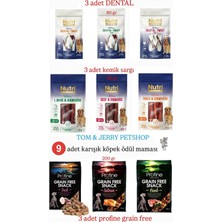 Nutri Canin Tom&jerrypetshop -Karışık 9 Adet Nutri Köpek Ödül Maması/ 3 Nutri Dental /3 Nutri Rawhide/3 Profine