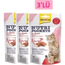 Gimcat Kedi Ödül Tableti Nutripockets Biftekli Malt 60 gr 3'lü