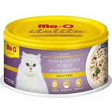 Delite Jöle Içinde Ton Balıklı ve Tavuklu Tahılsız Yetişkin Kedi Konservesi 80GR Luxury