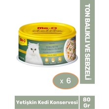 Delite Ton Balıklı ve Sebzeli Jelly Tahılsız Kedi Konservesi 80 gr x 6 Adet