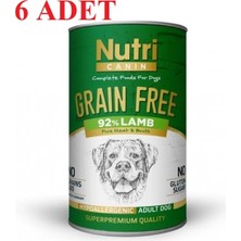 Nutri Canin Tahılsız Kuzu Etli Patatesli Köpek Konservesi 400 gr x 6 Adet