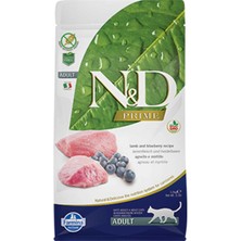 N&D Nd Prime Tahılsız Kuzu Eti ve Yaban Mersinli Yetişkin Kedi Maması 1,5kg