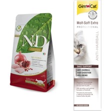 N&D Nd Düşük Tahıllı Kısırlaştırılmış Kedi Maması 1,5 kg + Gimcat Duo Paste Anti-Hairball Malt 50GR