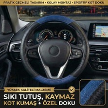 Valente Lusso Geçmeli Direksiyon Kılıfı Casual Serisi - Keten Dokulu & 3D Kavrama (38-40CM Universal)