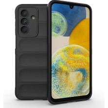 Rengareng Galaxy A56 Kılıf Esnek Tpu Oyuklu Arka Yüzey Tasarımlı Zore Etnik Silikon Kapak - Siyah