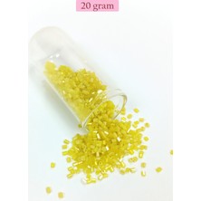 Marsilyan Kesme Cam Boncuk 2mm - 20 Gram - Koyu Sarı -BNC337