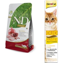 N&D Nd Tahılsız Kısırlaştırılmış Yetişkin Kedi Maması 1,5 kg + Gimcat Peynirli Anti-Hairball Malt 50GR
