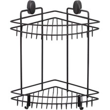 Marsilyan Üçgen Köşelik Pasifik Iki Katlı 22 cm Dübelli Siyah ROYALEKS-DS-734