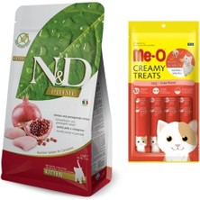 N&D Kitten 1,5 Kg. + Me-O Ton Balığı - Deniz Tarağı Sıvı Kedi Ödülü 4X15 Gr.
