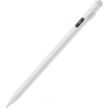 Rengareng Zore Pencil 18 Stylus Universal Dijital LED Göstergeli Dokunmatik Tablet Kalemi - Beyaz