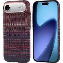 Rengareng iPhone 17 Air Kılıf M-Safe Şarj Özellikli Karbon Fiber Görünümlü Mnc Nekst Kapak - Kırmızı