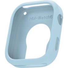 Rengareng Redmi Watch 6 Yumuşak Tpu Silikon Kasa Koruyucu Zore Watch Gard 41 - Açık Mavi