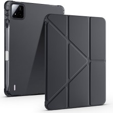 Rengareng Pad 8 Kılıf Zore Tri Folding Kalem Bölmeli Standlı Kılıf - Siyah