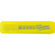 Adel Şeffaf Neon Fosforlu Sarı 3 Farklı Kalınlıkta İşaretleme Seçeneği ile Su Bazlı Mürekkep