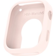 Rengareng Redmi Watch 6 Yumuşak Tpu Silikon Kasa Koruyucu Zore Watch Gard 41 - Pembe