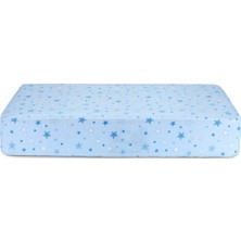 Özgürce Mavi Lastikli Bebek Çarşafı 40X80 Cm, Yumuşak ve Rahat Uyku Ortamı Sağlar