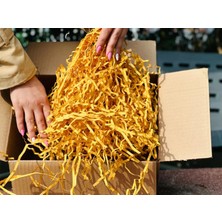 Orbak Kağıtçılık Hardal Sarısı Kırpık Kağıt 25 gr | Z Zigzag Kutu Dolgu ve Süsleme Kağıdı | Hediye Kutusu Için