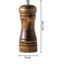 Nurcamp Ahşap Baharat Tuz Öğütücü Değirmen Tuzluk Baharatlık 14 cm Tek Adet Kahverengi 1 Adet