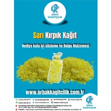 Orbak Kağıtçılık Sarı Kırpık Kağıt 25 gr | Z Zigzag Kutu Dolgu ve Süsleme Kağıdı | Hediye Kutusu Için