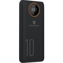 Snapron SNP-3012 10.000 Mah Powerbank 22.5W Hızlı Şarj LCD Ekranlı Dahili Kablolu Type-C & Lightning Taşınabilir Şarj Cihazı