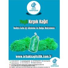 Orbak Kağıtçılık Yeşil Kırpık Kağıt 25 gr | Z Zigzag Kutu Dolgu ve Süsleme Kağıdı | Hediye Kutusu Için