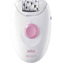 Braun Silk Epil 1 1-173 Kuru Kullanım Özellikli Epilatör Pembe Beyaz Renk Yıkanabilir Başlık Yok