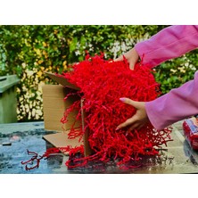 Orbak Kağıtçılık Kırmızı Kırpık Kağıt 25 gr | Z Zigzag Kutu Dolgu ve Süsleme Kağıdı | Hediye Kutusu Için