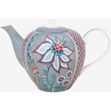 Pip Studio Flower Festival Mavi Porselen Demlik 1600 ml