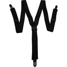 Kemer Dünyası Plastik Klipsli Yıkanabilir Antialerjik Siyah Pantolon Askısı Erkek Kullanıcılar İçin Rahat