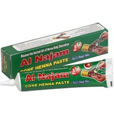 Melek Store Kırmızı Hint Kınası 1 Adet 17 x 25 cm Ebatlarla Geçici Dövme İçin Organik