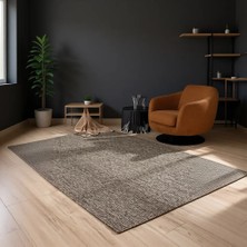 Koza Halı Loft Modern Kahverengi Halı A0806A Dayanıklı Dikdörtgen Şekli ile Yıkanabilir Özellikte