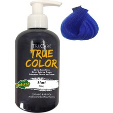 Trucare ''True''color Mavi Saç Boyası 250 ml Amonyaksız Krem Formda Canlı Renk Etkisiyle Kadınlar İçin