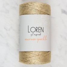 Durukar Loren Macrame Sparkle Simli Altın Sarısı El Örgü I