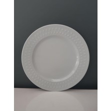 Kütahya Porselen Inci 1 Adet 21 cm Pasta Tabağı Dekorsuz